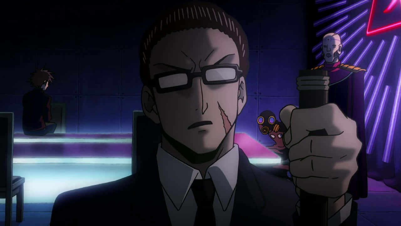 Yusuke Sakurai, neon lights, suit, HD Desktop Wallpaper