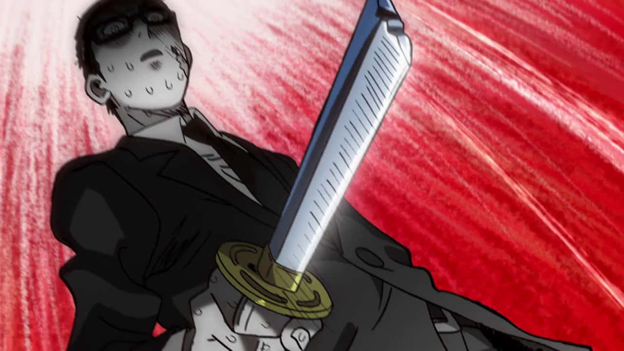 Yusuke Sakurai, black suit, katana, HD Desktop Wallpaper