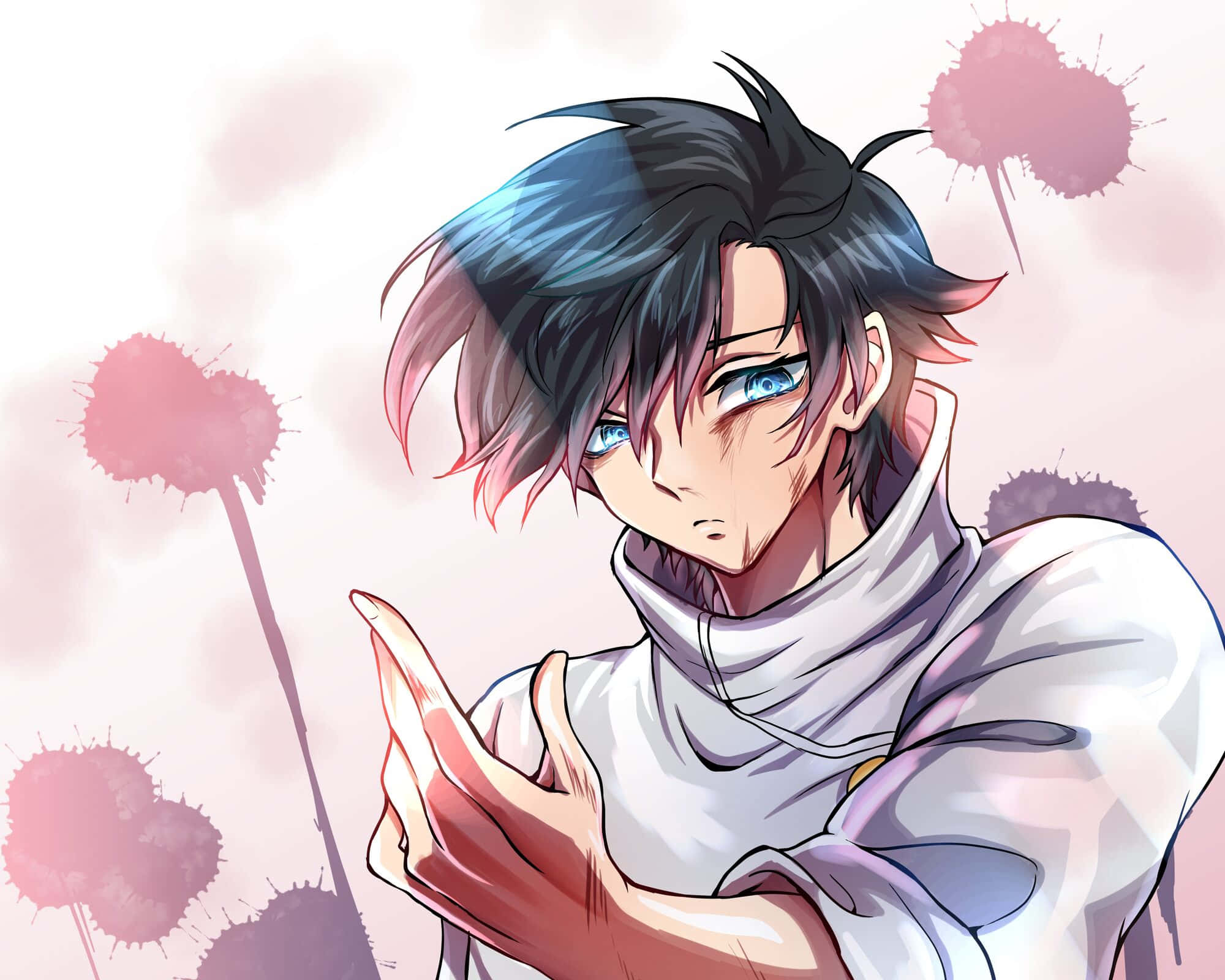 Yuta Okkotsu, anime boy, blue eyes, Full HD Desktop Wallpaper