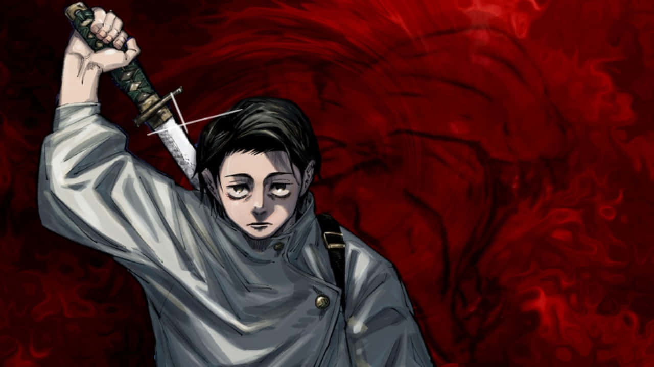 Yuta Okkotsu, grey coat, dagger, HD Desktop Wallpaper