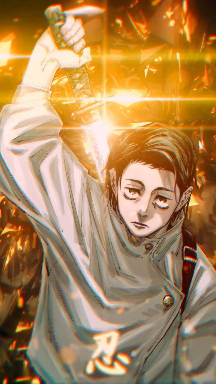 Yuta Okkotsu, sword raise, glowing sword, HD Phone Wallpaper