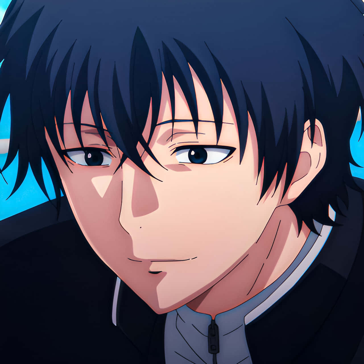 Yuuichi Katagiri, anime portrait, messy black hair, HD Desktop Wallpaper