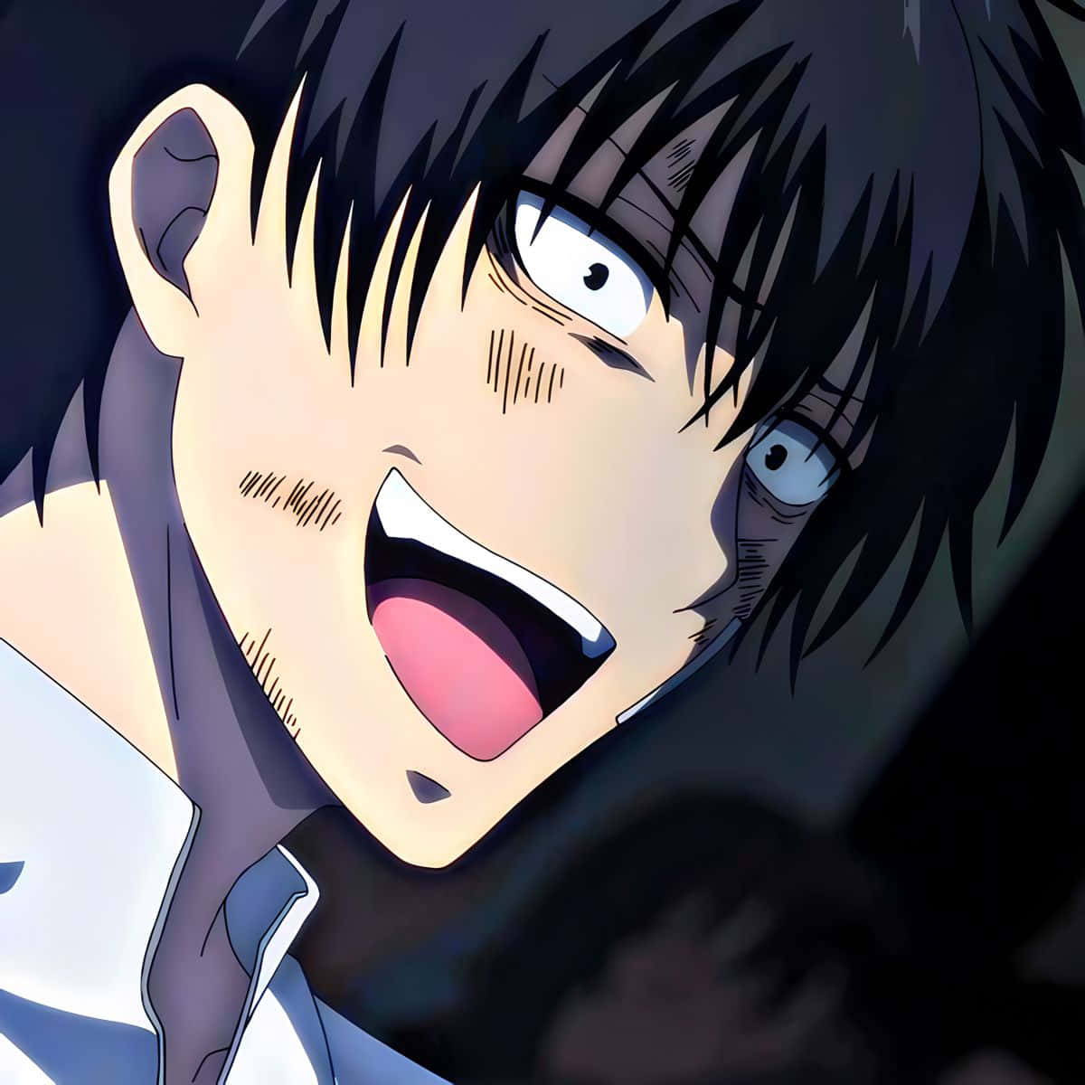 Yuuichi Katagiri, spiky black hair, wide eyes, SD Desktop Wallpaper