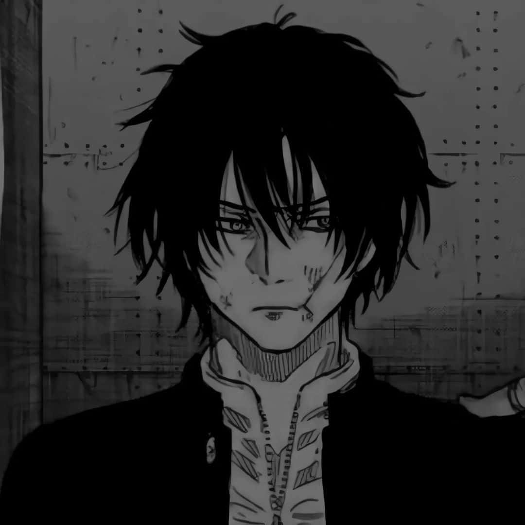 Yuuichi Katagiri, anime portrait, black and white, SD Desktop Wallpaper