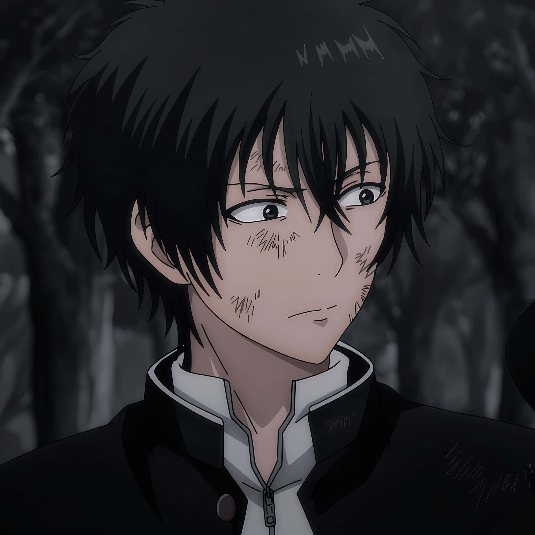 Yuuichi Katagiri, anime portrait, messy black hair, Full HD Desktop Wallpaper