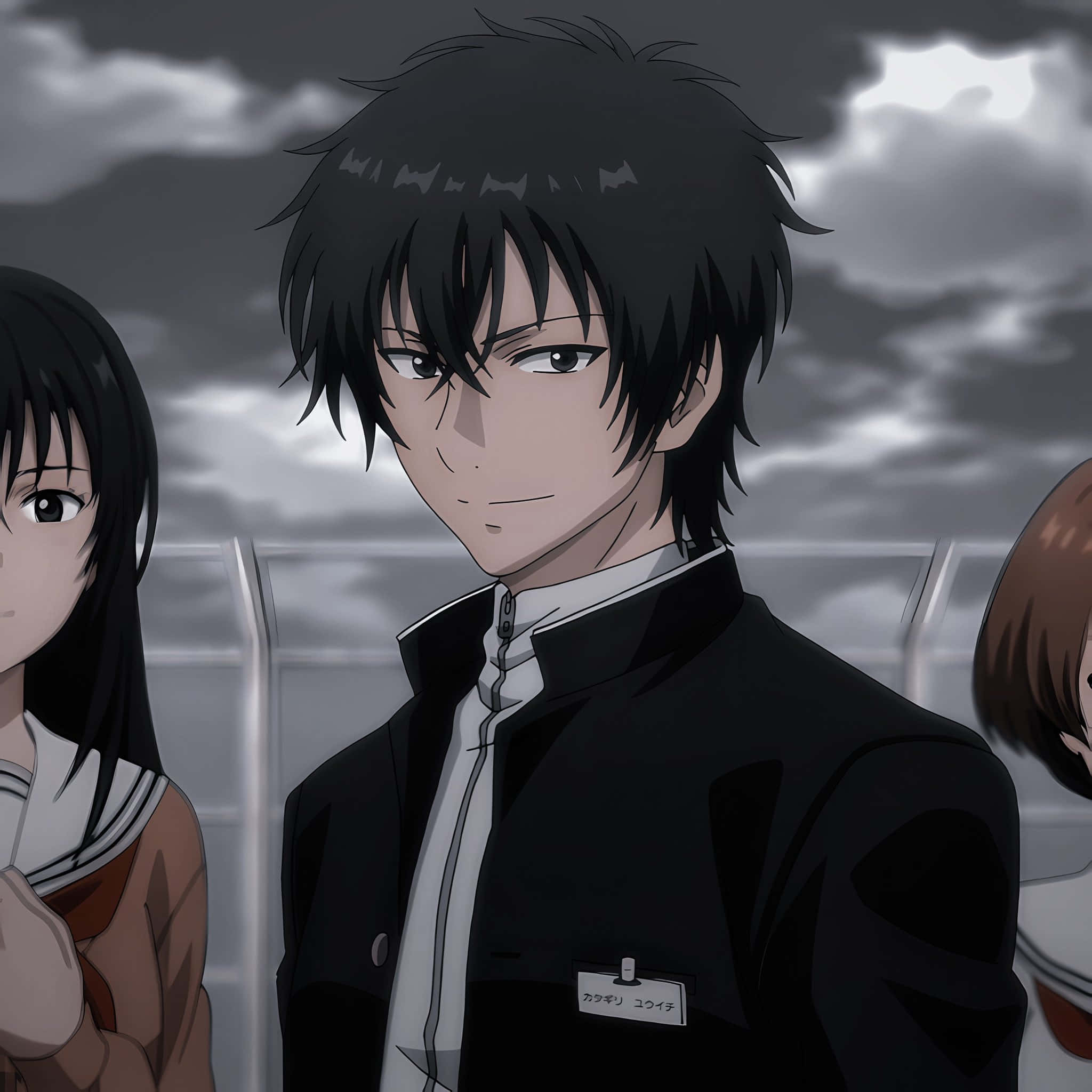 Yuuichi Katagiri, anime character, black-haired male student, Full HD Desktop Wallpaper