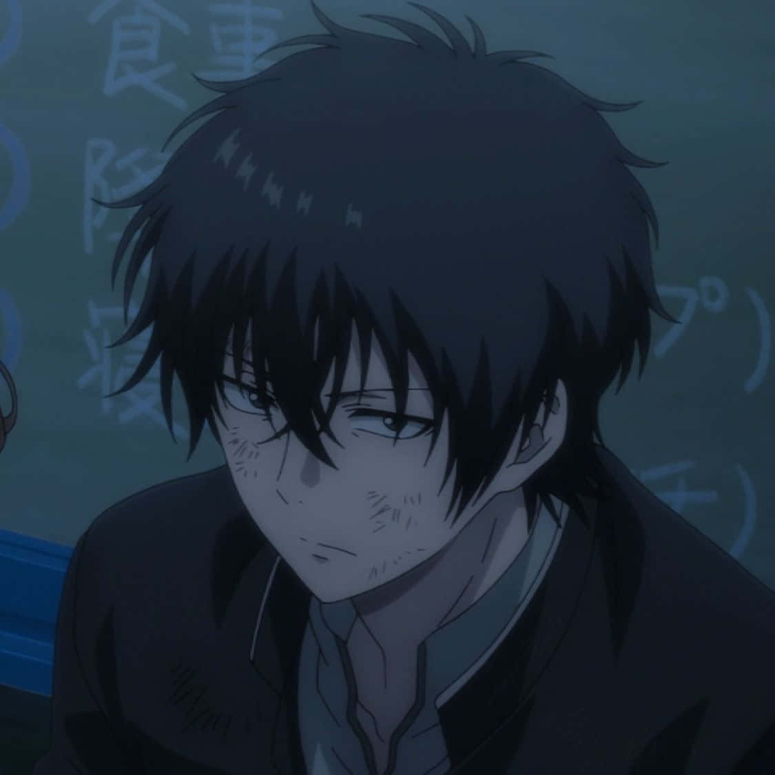 Yuuichi Katagiri, anime boy, messy black hair, SD Desktop Wallpaper