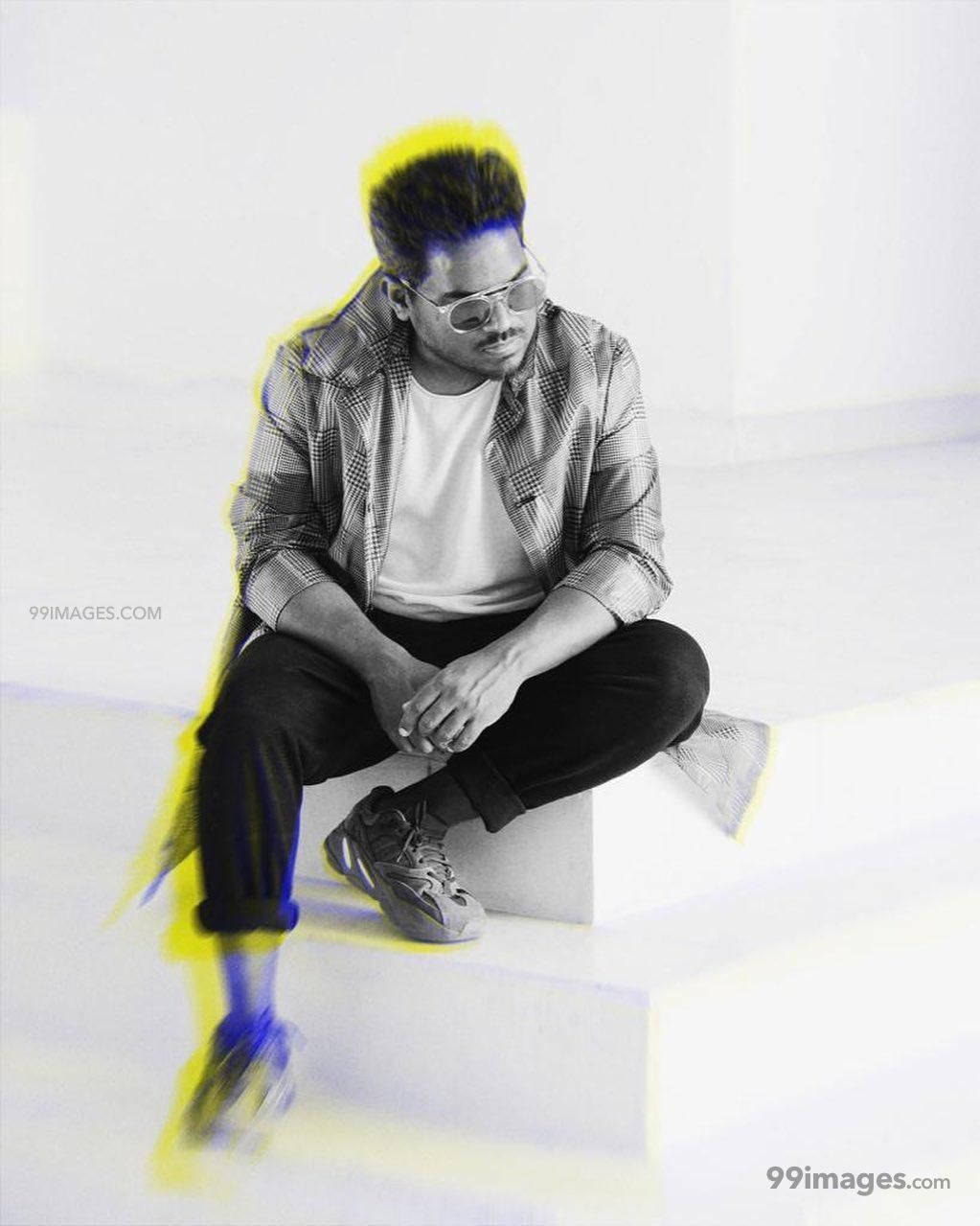 Yuvan Shankar Raja, sunglasses, white steps, SD Phone Wallpaper