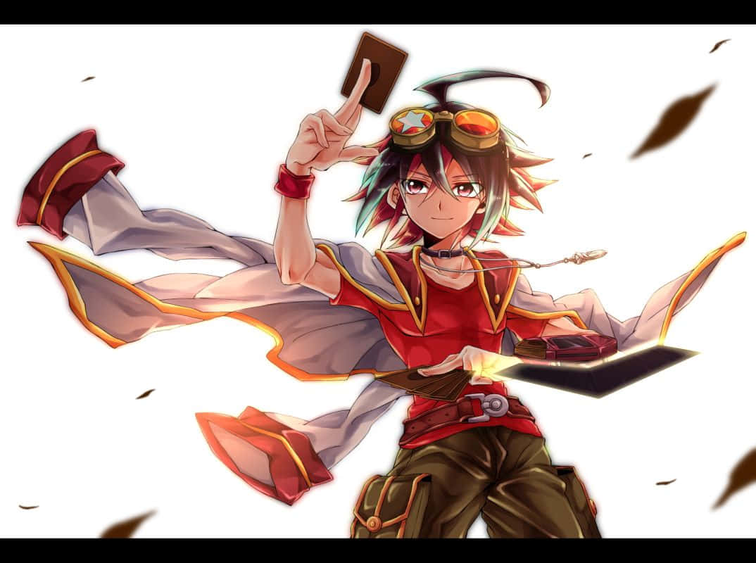 Yuya Sakaki, goggles, red outfit, SD Desktop Wallpaper