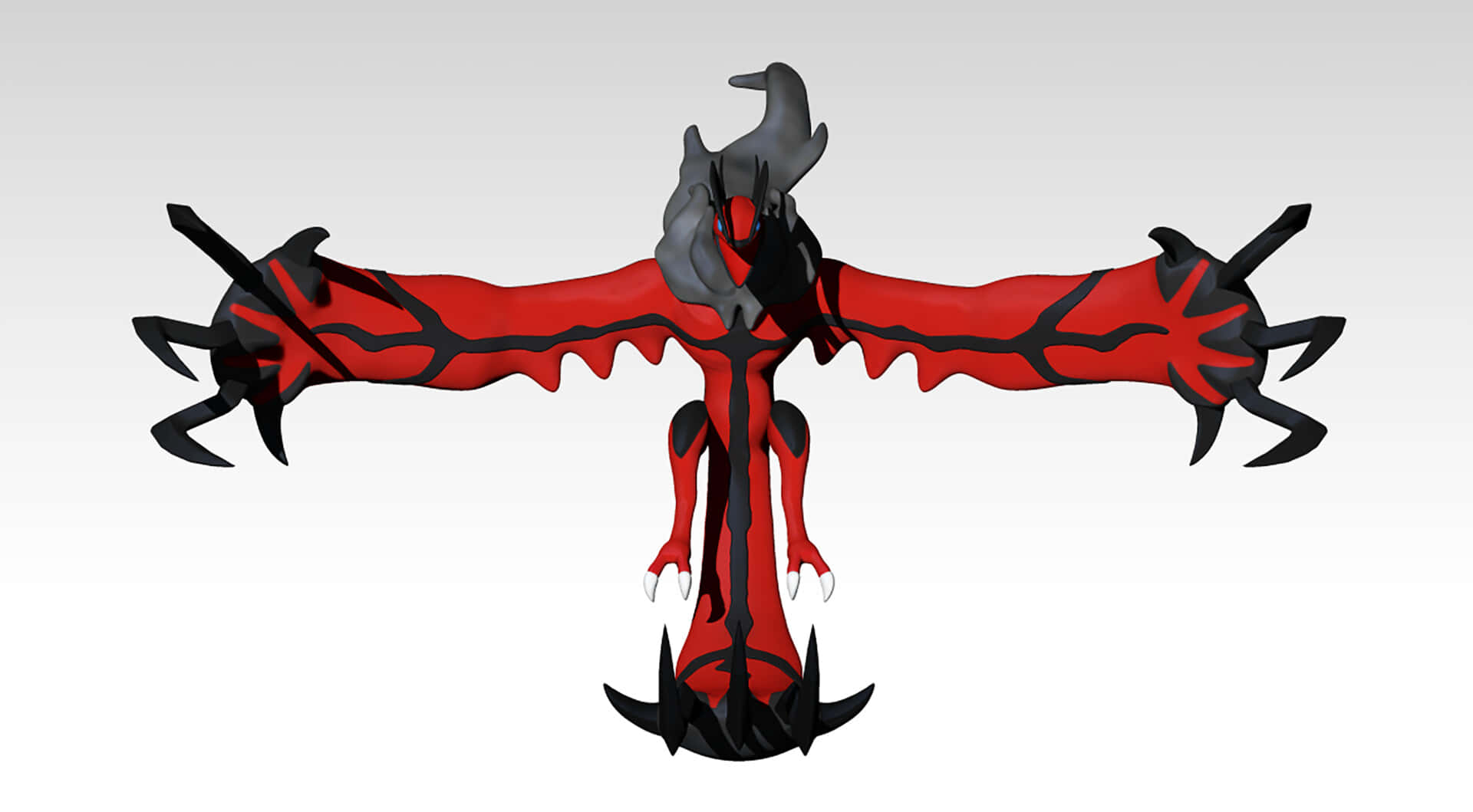 Yveltal, red, black, Full HD Desktop Wallpaper
