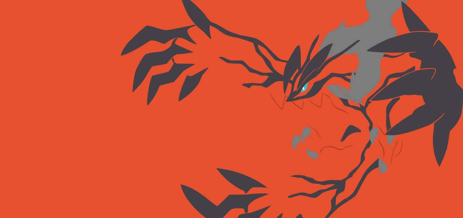 Yveltal, red, minimalist aesthetic, HD Desktop Wallpaper