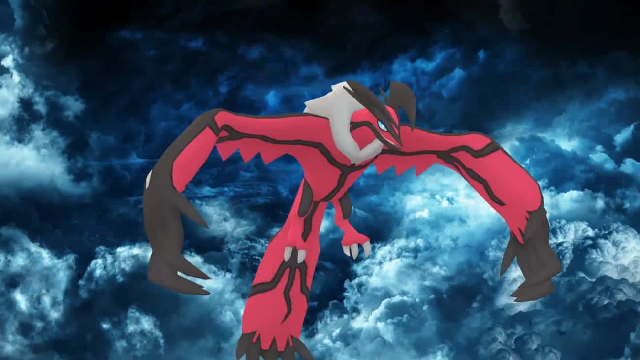 Yveltal, red and black, draconic Pokémon, HD Desktop Wallpaper