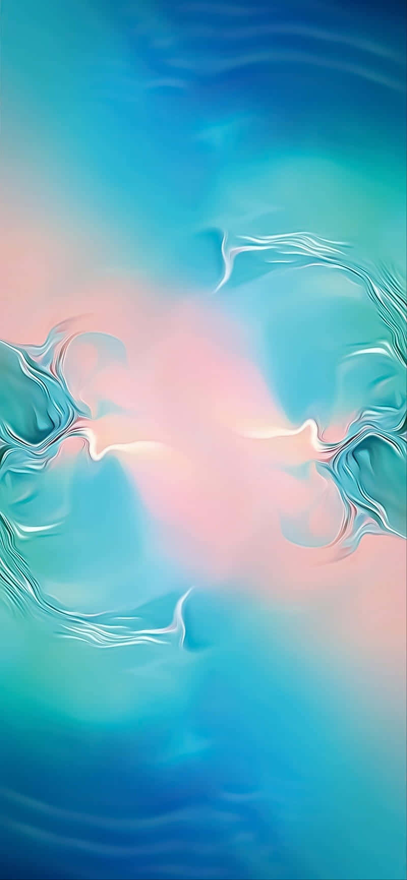 Z Flip 5, abstract symmetry art, soft blue, HD Phone Wallpaper