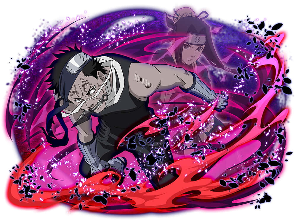 Zabusa Momochi, black armor, vibrant pink and red energy, SD Desktop Wallpaper