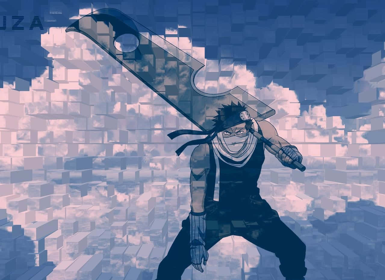 Zabuza Momochi, masked anime warrior, giant sword, SD Desktop Wallpaper