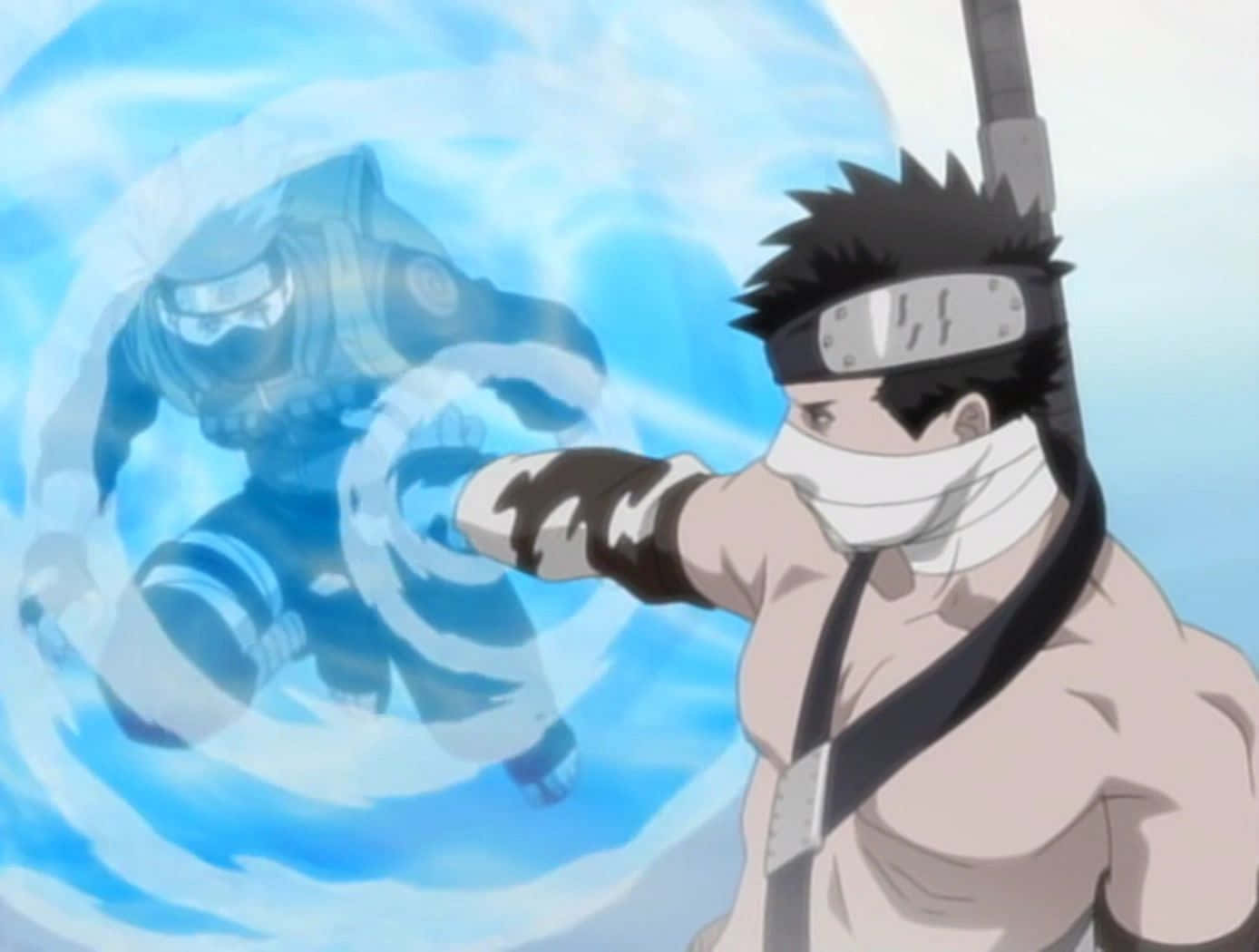 Zabuza Momochi, Demon of the Hidden Mist, blue chakra blast, HD Desktop Wallpaper