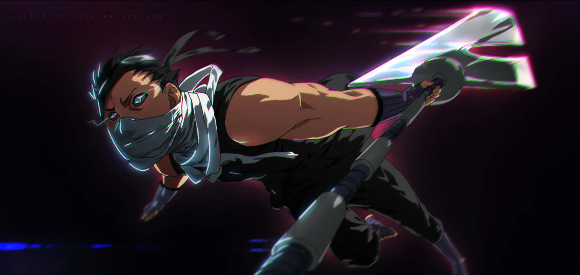 Zabuza Momochi, The Demon of the Hidden Mist, glowing sword, Full HD Desktop Wallpaper