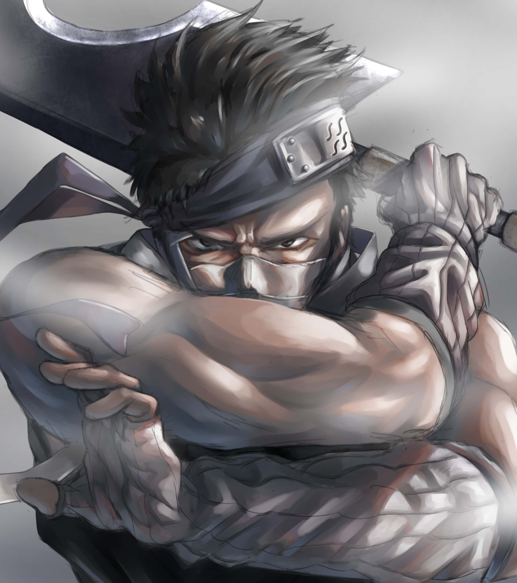 Zabuza Momochi, metal headband, mask, Full HD Phone Wallpaper