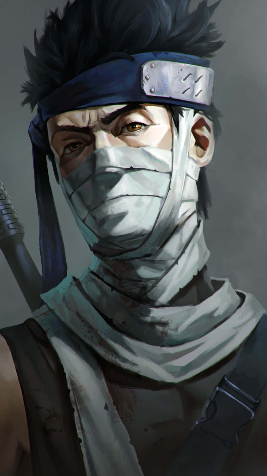 Zabuza Momochi, masked ninja, spiky black hair, Full HD Phone Wallpaper