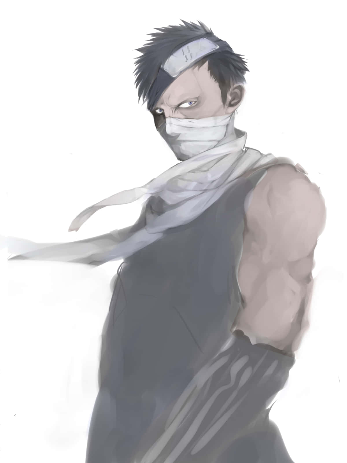 Zabuza Momochi, ninja pose, white headband, HD Phone Wallpaper