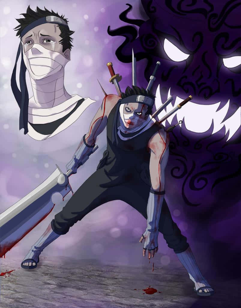 Zabuza Momochi, ninja assassin, bloodied ninja warrior, SD Phone Wallpaper