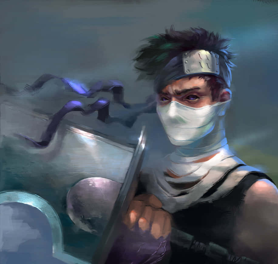 Zabuza Momochi, masked ninja warrior, spiky hair, SD Desktop Wallpaper