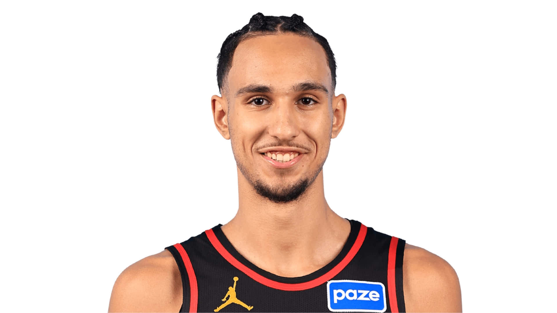 Zaccharie Risacher, black jersey, red trim, Full HD Desktop Wallpaper