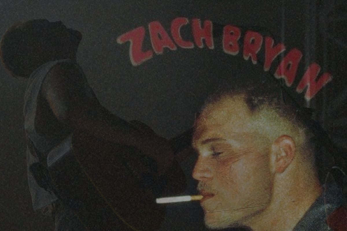 Zach Bryan, cigarette, dim light, SD Desktop Wallpaper