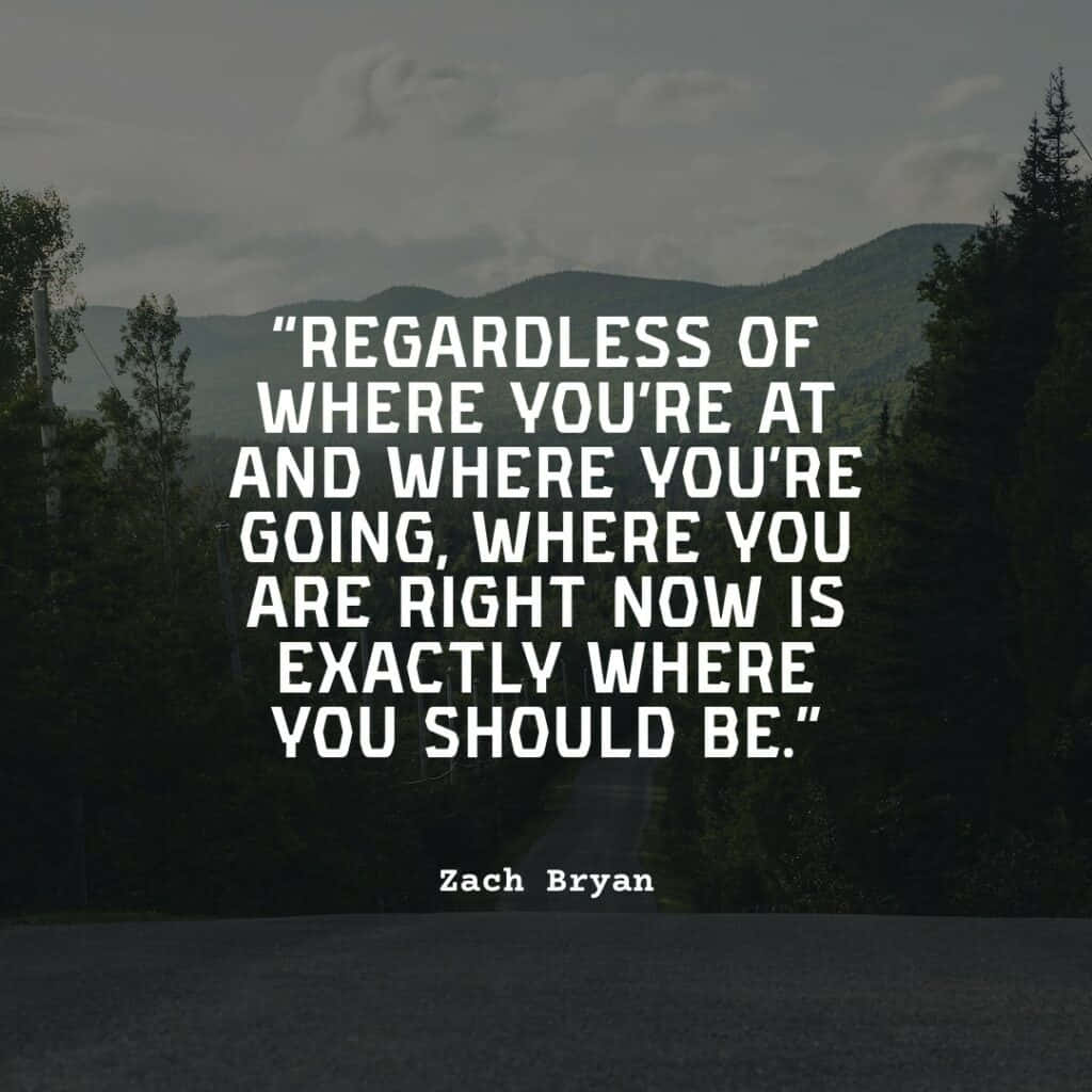 Zach Bryan, life journey, winding road, SD Desktop Wallpaper