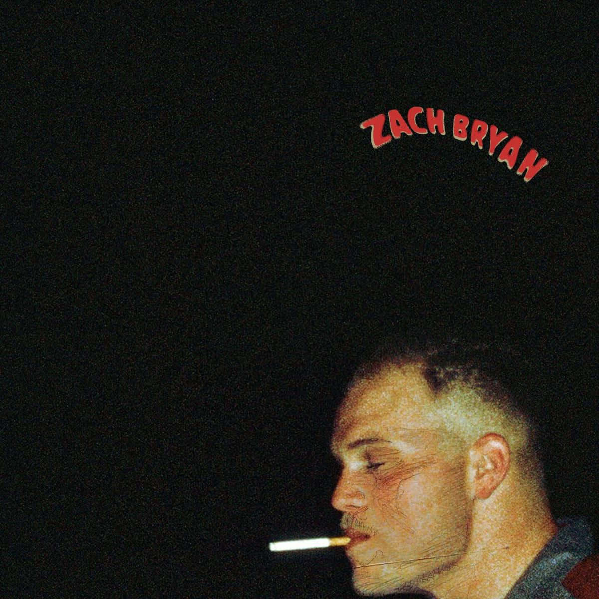 Zach Bryan, cigarette, black background, SD Desktop Wallpaper