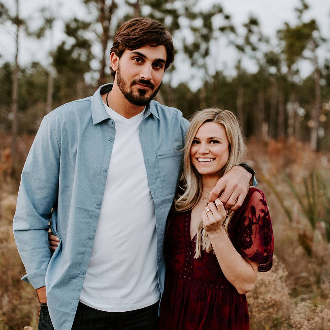 Zach Eflin, wife, sunlit field, SD Desktop Wallpaper