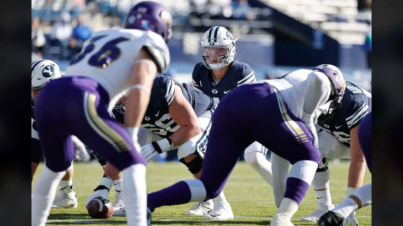 Zach Wilson, purple and white uniforms, sunlit green field, HD Desktop Wallpaper