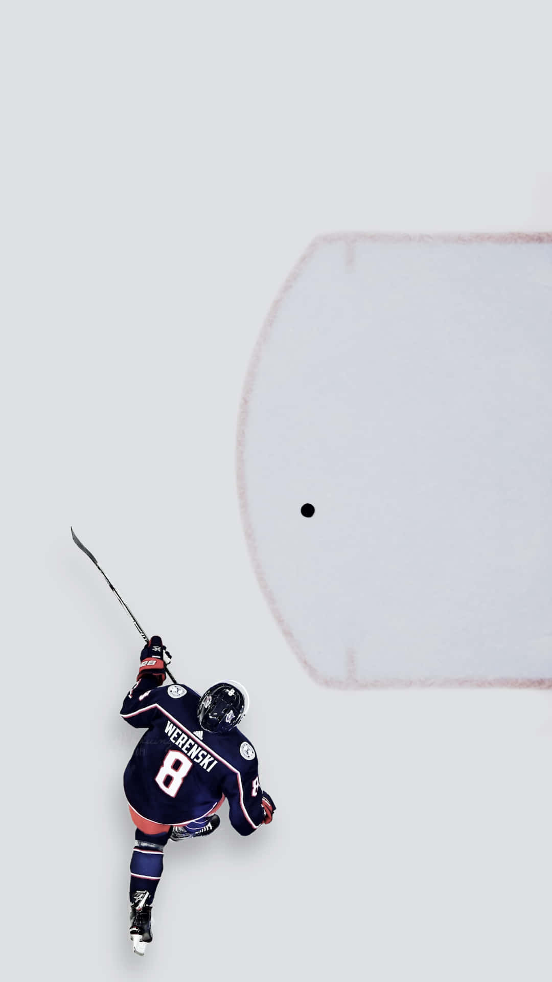 Zachary Werenski, dark blue jersey, number 8, Full HD Phone Wallpaper