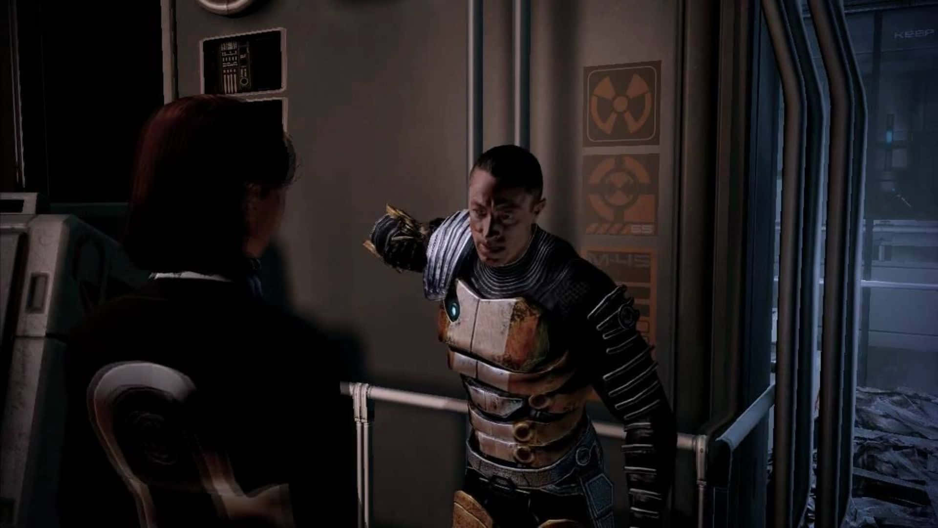 Zaeed Massani, 1920 x 1080, sci-fi corridor, Full HD Desktop Wallpaper