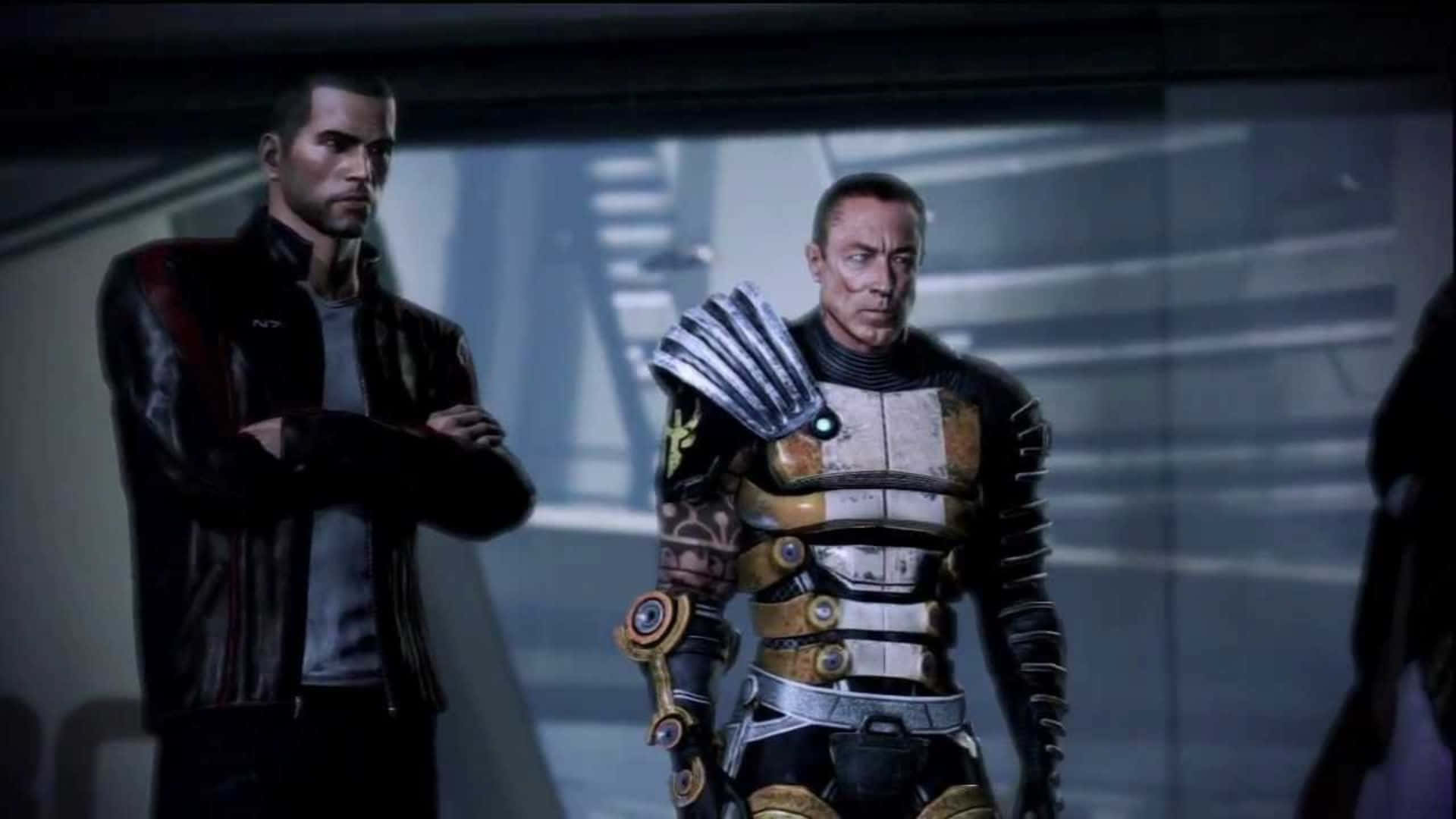 Zaeed Massani, leather jacket, ornate armored suit, Full HD Desktop Wallpaper