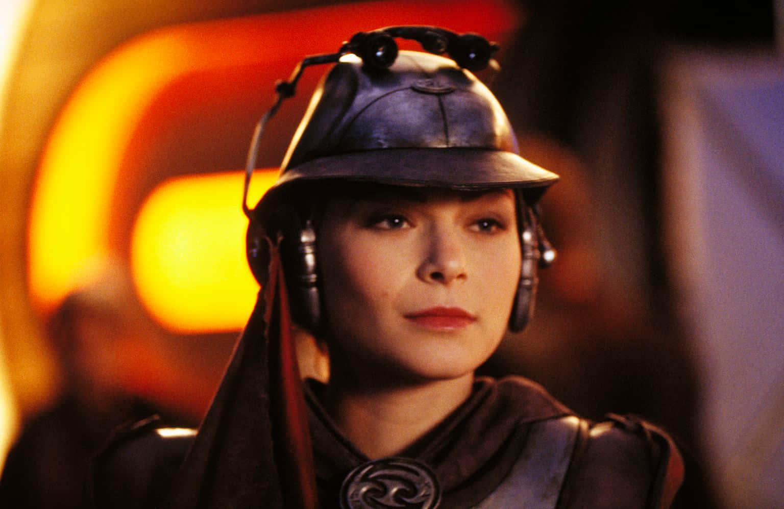 Zam Wesell, futuristic dark armor, helmet, HD Desktop Wallpaper