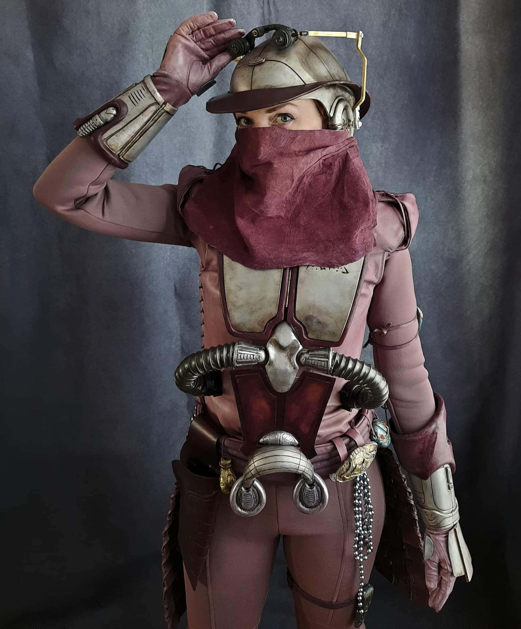 Zam Wesell, maroon scarf, sci-fi armor, Full HD Phone Wallpaper