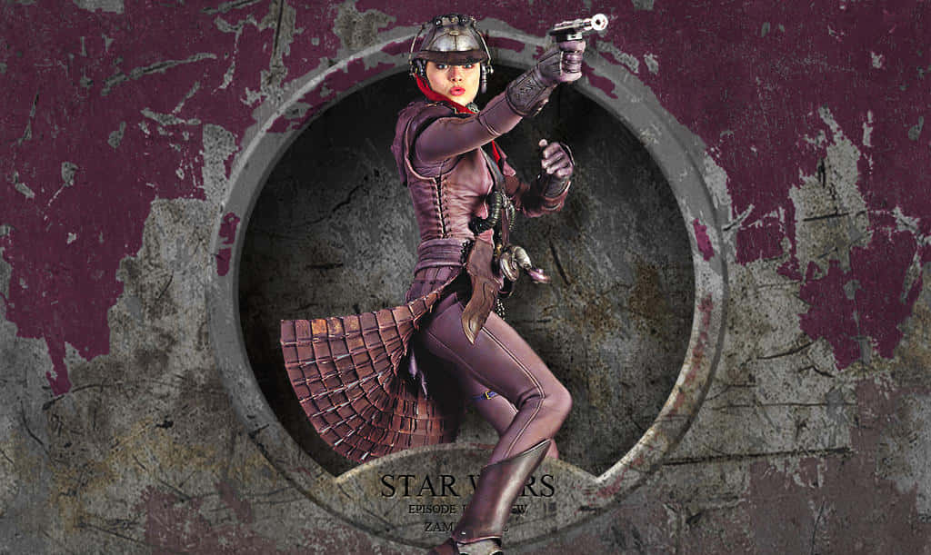 Zam Wesell, purple armor, blaster, SD Desktop Wallpaper
