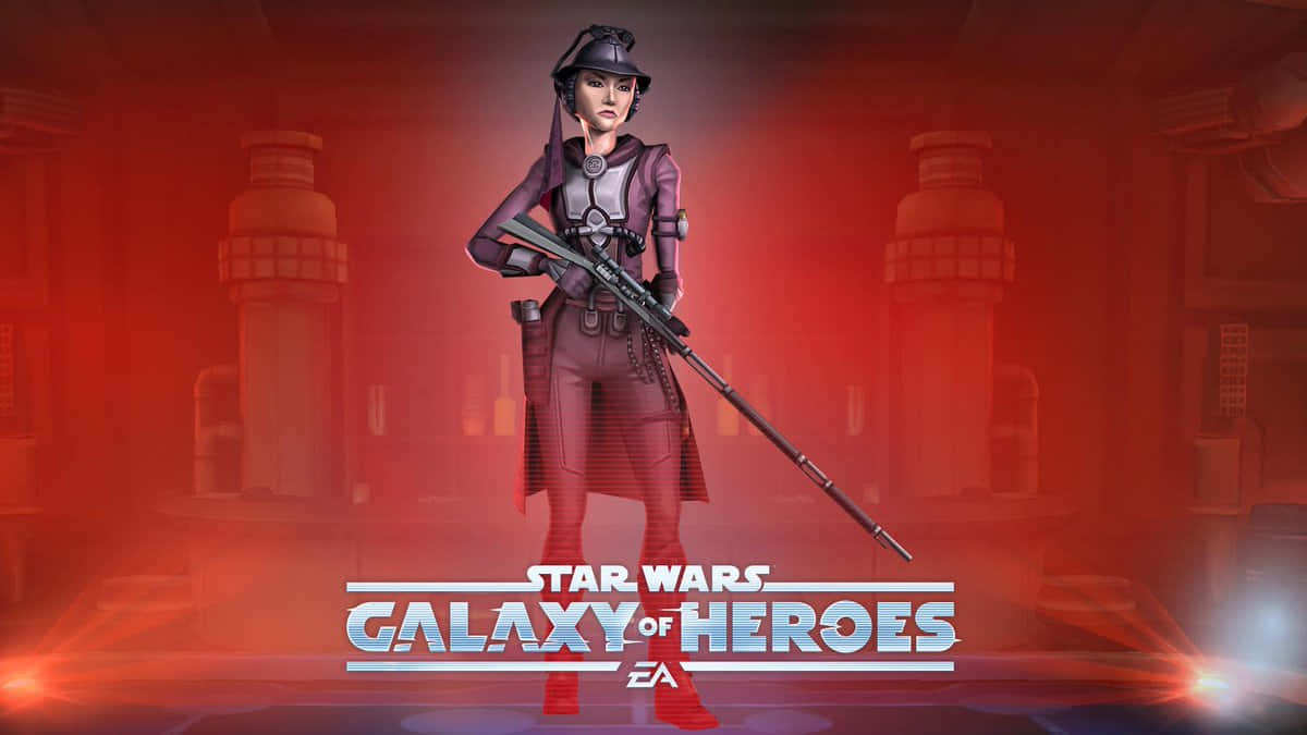 Zam Wesell, purple armor, rifle, SD Desktop Wallpaper