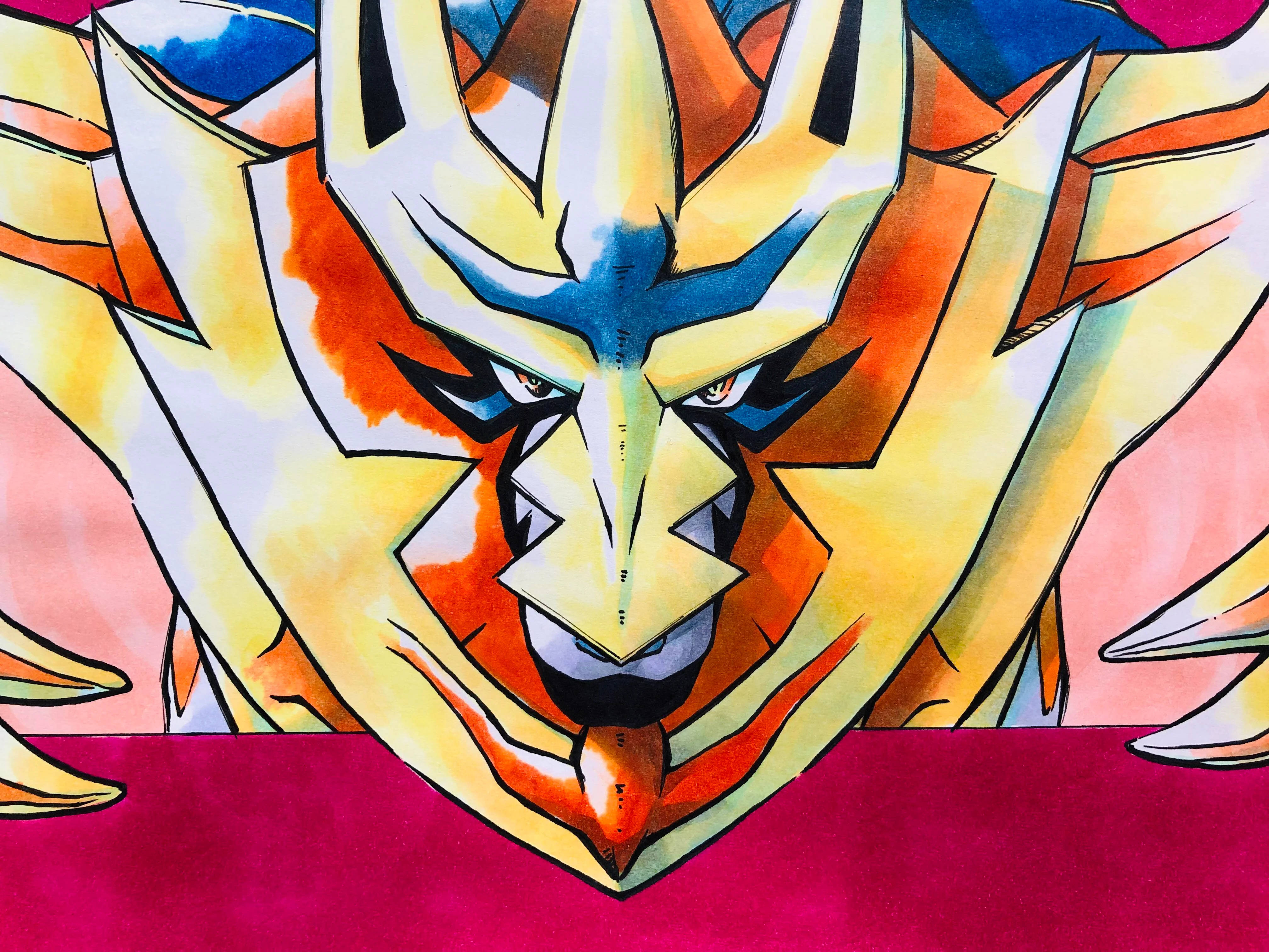 Zamazenta, anime dragon, geometric features, 4K Desktop Wallpaper
