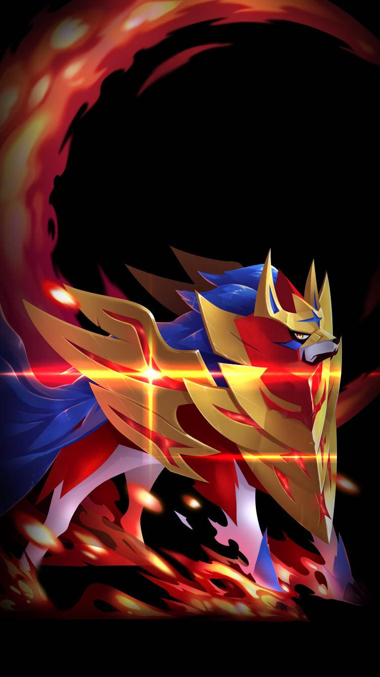 Zamazenta, golden, blue, HD Phone Wallpaper