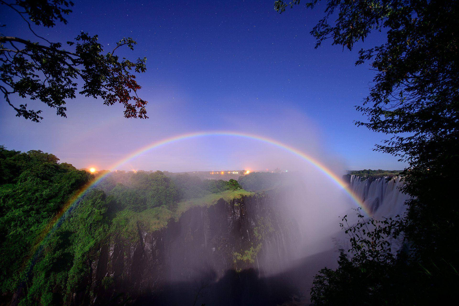 Zambia, rainbow, twilight, Full HD Desktop Wallpaper