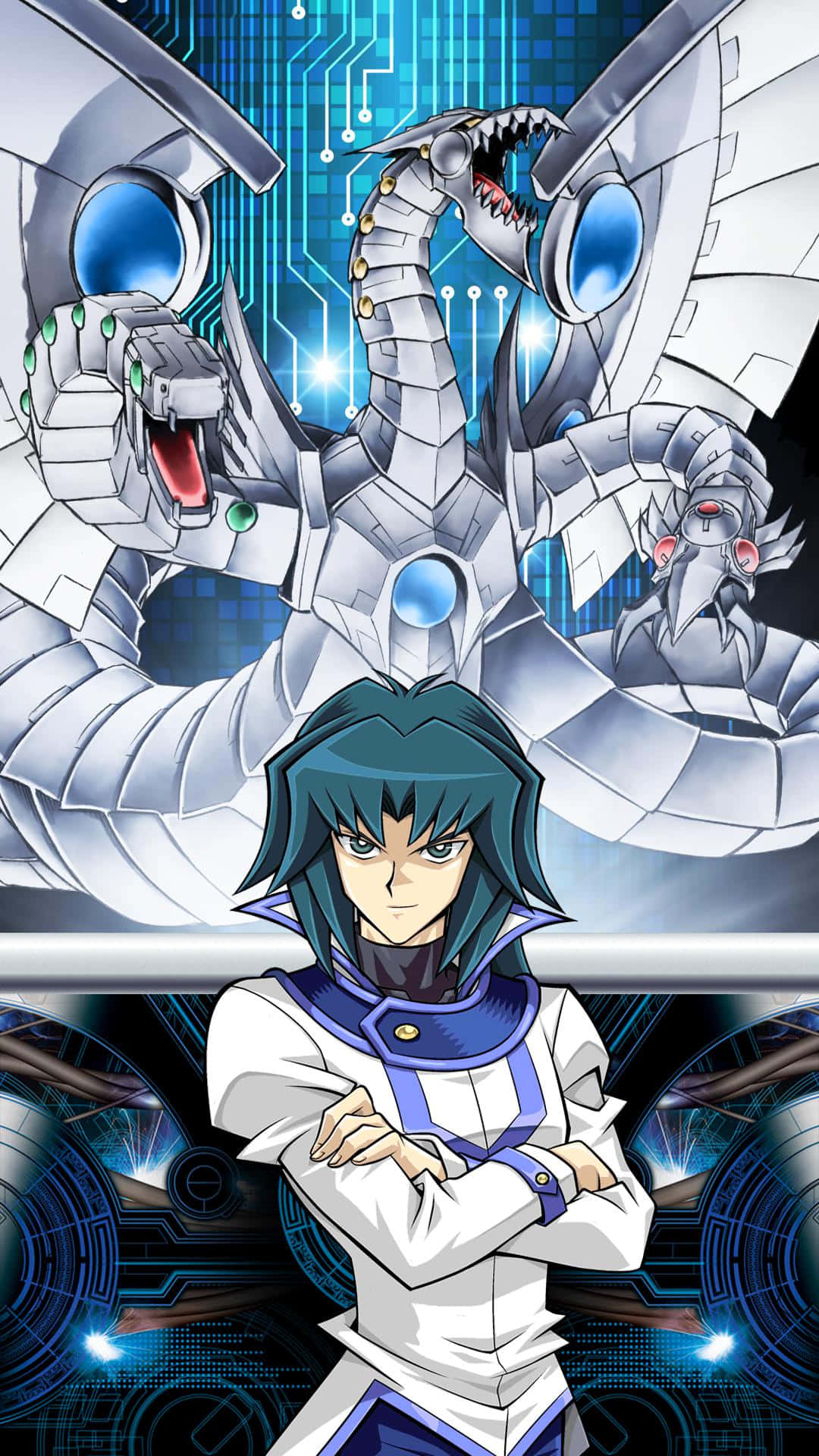 Zane Truesdale, mechanical dragon, glowing blue eyes, Full HD Phone Wallpaper