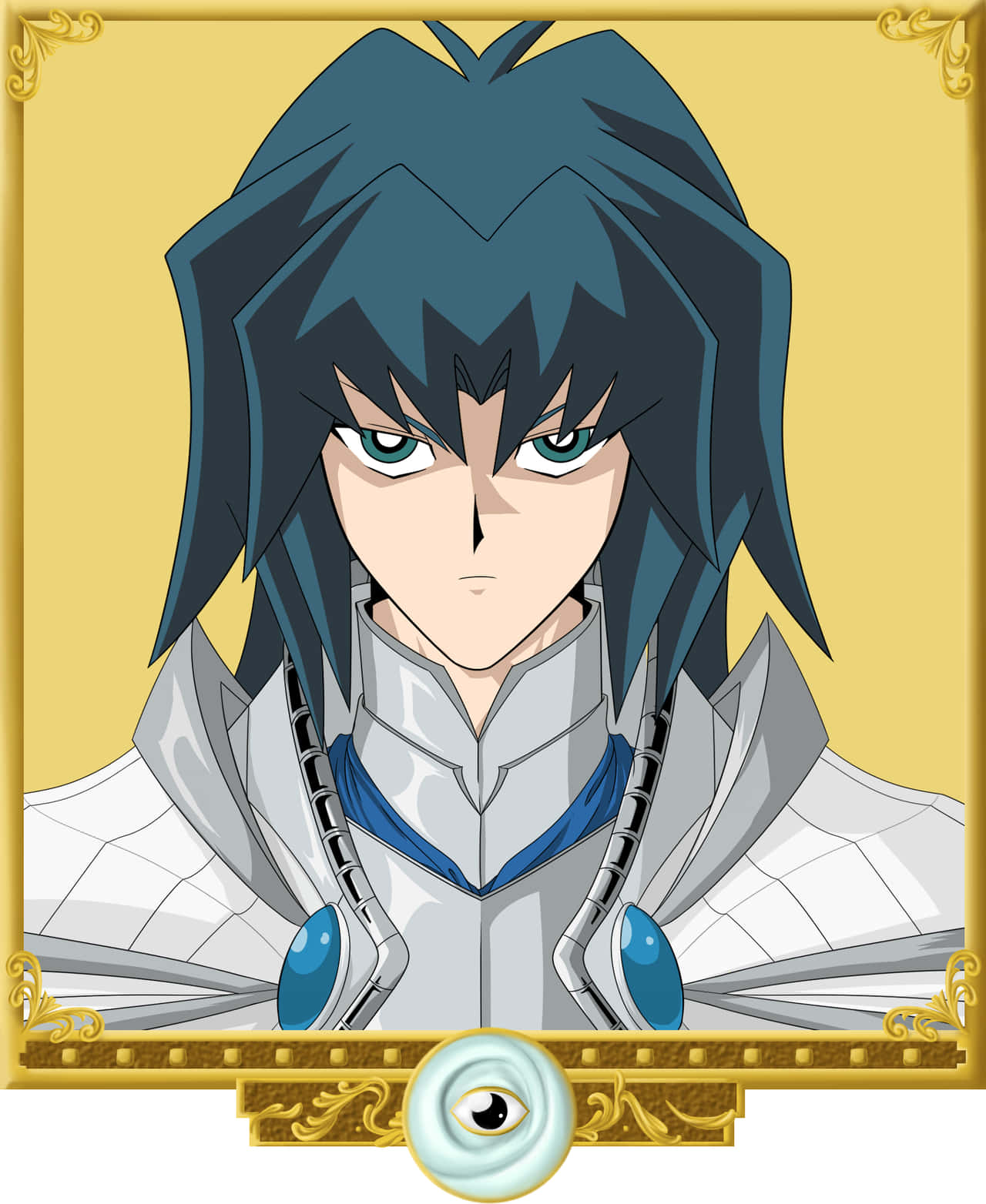 Zane Truesdale, spiky blue hair, green eyes, HD Phone Wallpaper