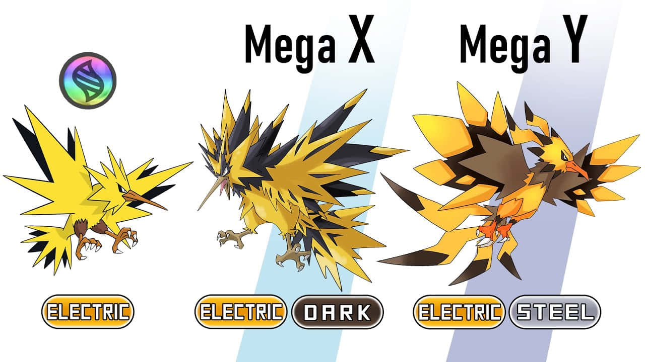 Zapdos, Mega Evolution, electric bird Pokémon, HD Desktop Wallpaper