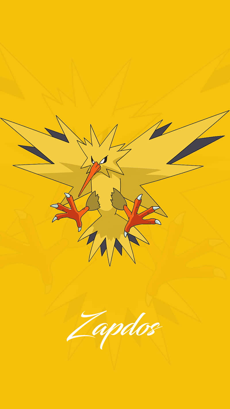 Zapdos, yellow, lightning bolt wings, HD Phone Wallpaper