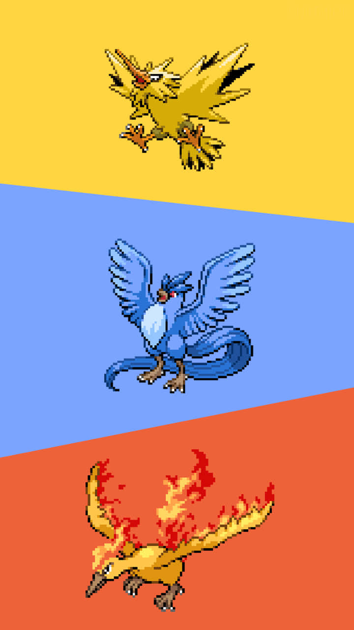 Zapdos, pixel art, yellow, HD Phone Wallpaper