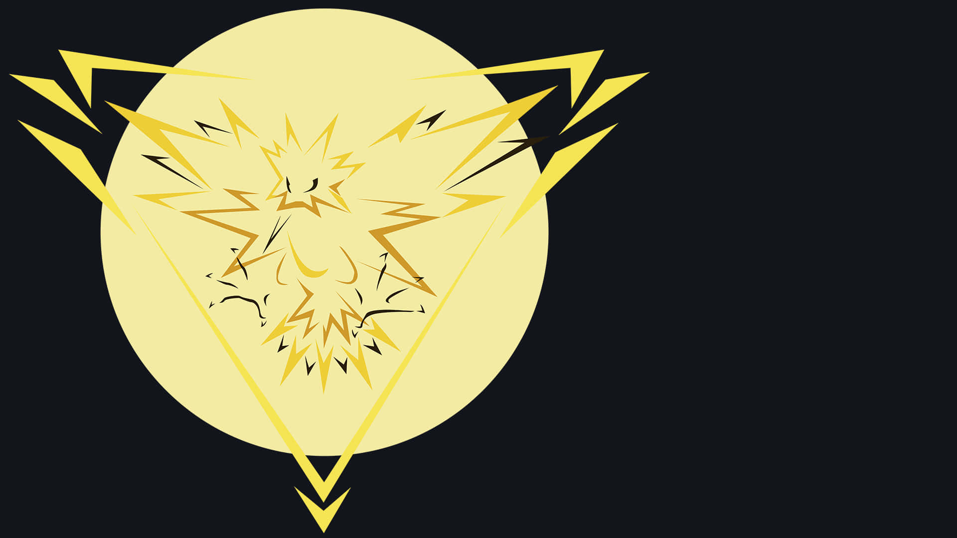 Zapdos, triangle, lightning bolt, Full HD Desktop Wallpaper