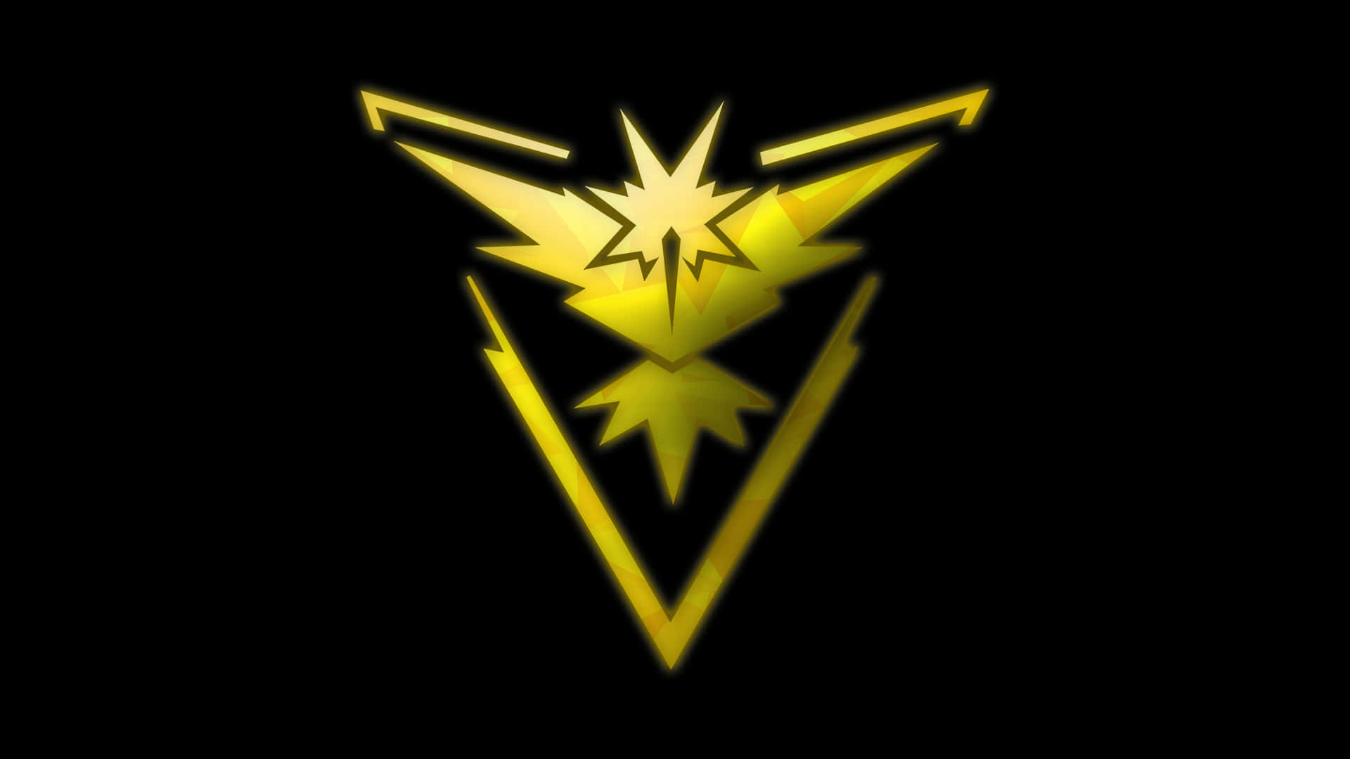 Zapdos, yellow, glowing golden lightning bolt, Full HD Desktop Wallpaper
