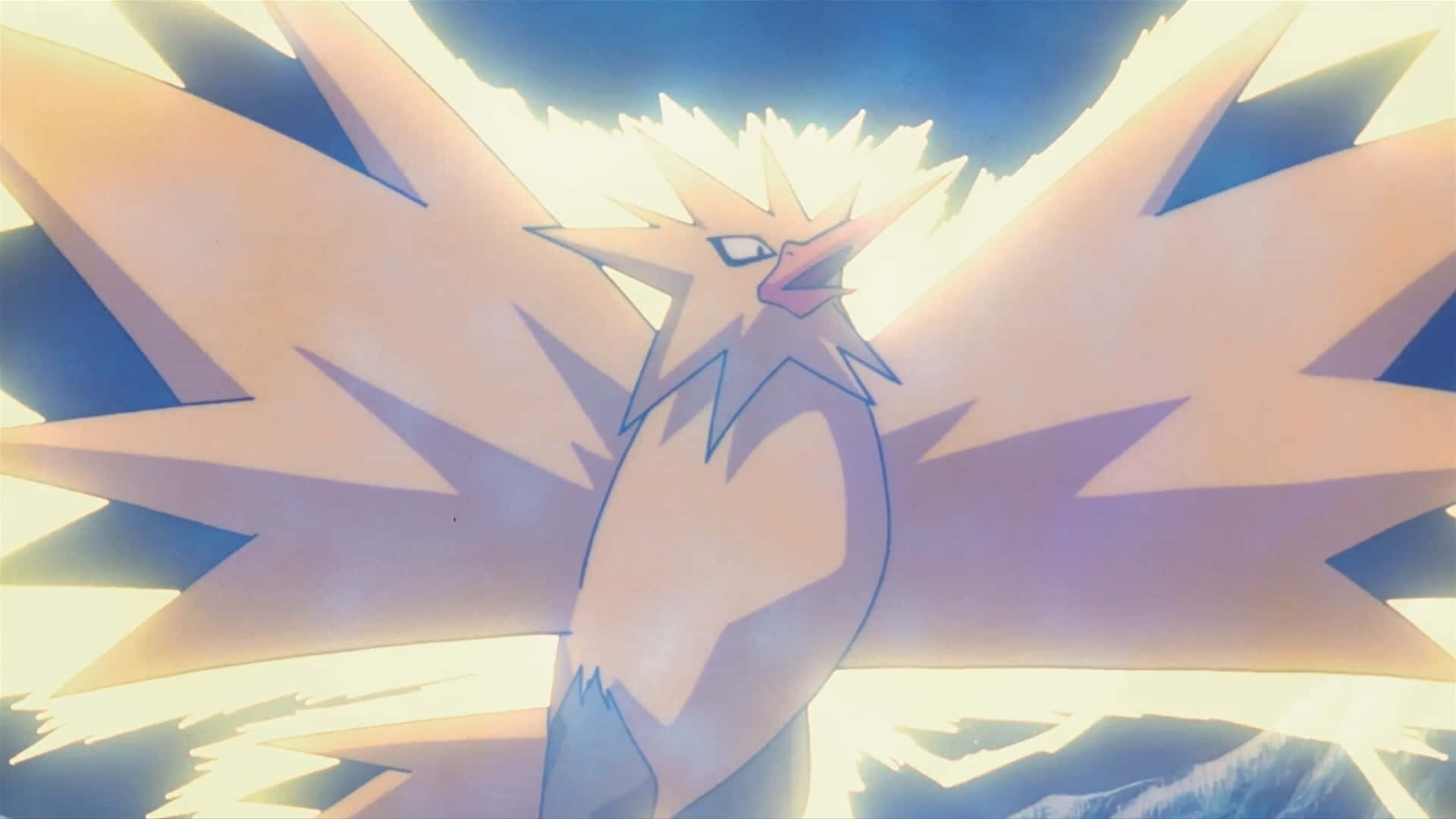 Zapdos, anime, spiky wings, Full HD Desktop Wallpaper